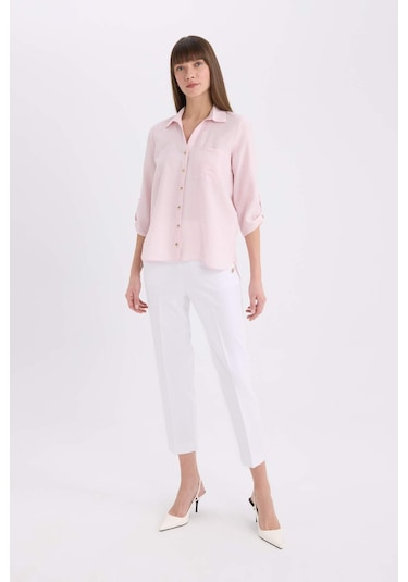 DeFacto Regular Fit Basic Düz Uzun Kollu Gömlek M9407AZ25SPPN688 DeFacto Regular Fit Basic Düz Uzun Kollu Gömlek M9407AZ25SPPN688
