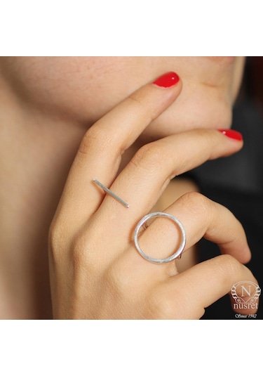 925 Ayar Gümüş Çift Parmak Yüzük