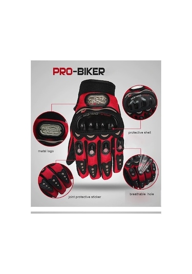 Probiker Motosiklet Eldiveni Korumalı 3 Renk