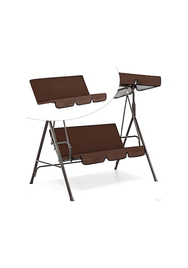 Siyah 150x50x10cm Veranda Salıncak Minder Örtüsü, Hava Koşullarına Dayanıklı Koltuk Değiştirme Kapakları, Dış Mekan Siyah