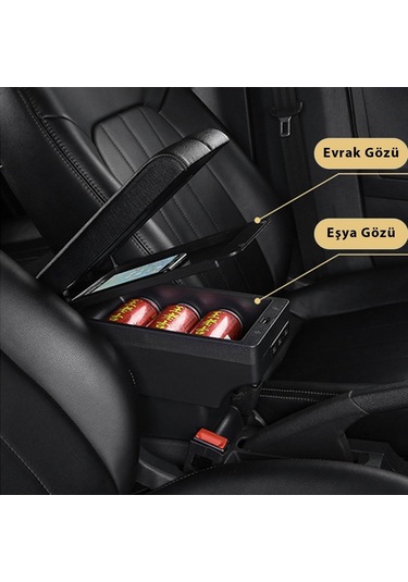 Volkswagen Polo 2011-2019 Delmesiz Vidasız Kol Dayama Kolçak Polo2011kolcak, One Size