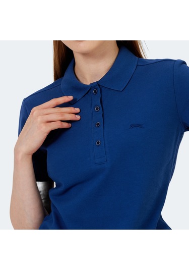 Slazenger VERA I Kadın Polo Yaka Saks Mavi Tişört