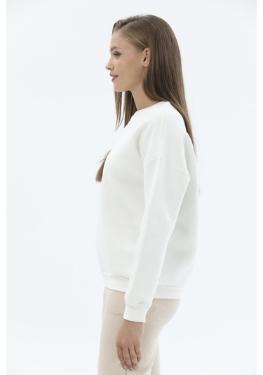 Kadın Sweatshirt 2424bs130836 Ekru