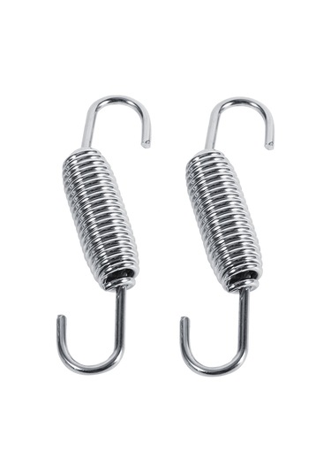 Kosona Motosiklet Egzos Borusu Yedek Parçası: Paslanmaz Çelik 65mm Yaylar 2 Adet Ve Kaynaklı Tutucular 2 Adet - Dayanıklı Ve Estetik