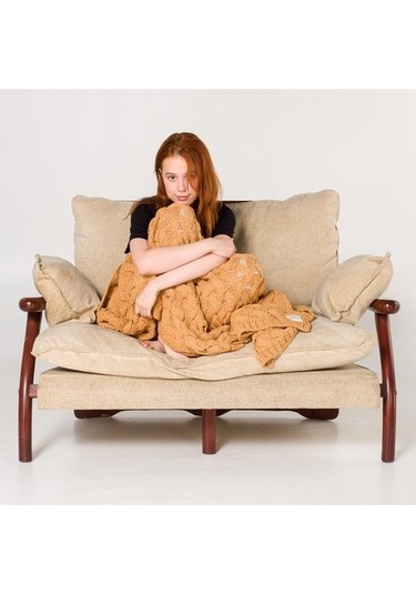 Serenita Saç Örgü Triko Tv Battaniyesi Throw Koltuk Şalı (538861659)-110X160