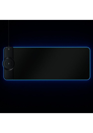 K9186 Kablosuz Şarj Cihazlı Rgb Aydınlatma Mouse Pad Siyah