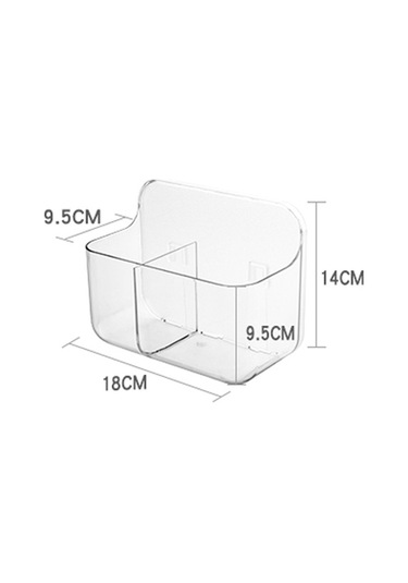 Suofeng Banyo Suyu Akıtıcı Sürekli Plastik Raf - Delme Yok Kurulum, Duvar Takılı Sabun & Kosmetik Depolama Şeffaf, İki Bölmeli Diğer