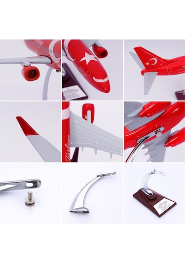 Zekupp - Maket Uçak - Boeing 737-800 1/100 - TÜRKİYE ÖZEL TASARIMLI Model Uçak, Model E