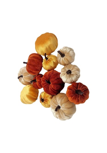 Suntek Sonbahar Festivali Dekorasyon Turuncu Için 12x Kadife