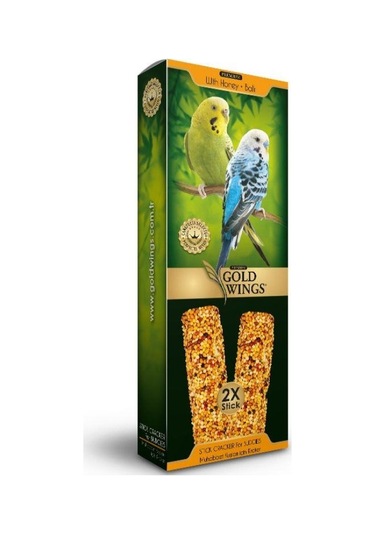 Gold Wings Premium Ballı Yetişkin Muhabbet Kuşu Krakeri 2'li