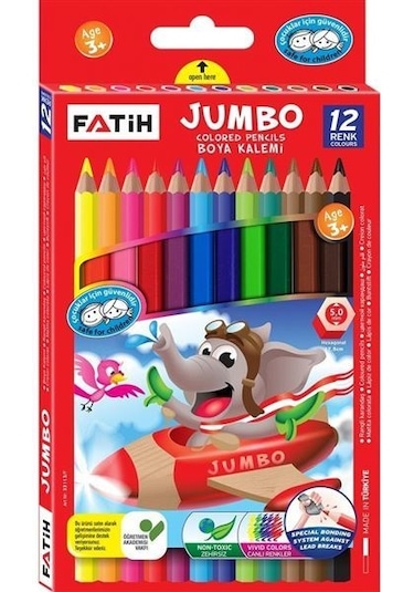 Fatih Jumbo Kuruboya 12 Renk Tam Boy