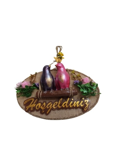 Kuş Tasarımlı Hoşgeldiniz Kapı Süsü