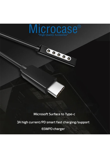 Surface Pro 1-2 Type-c Pd Manyetik Şarj Kablosu 150 Cm - Al4144