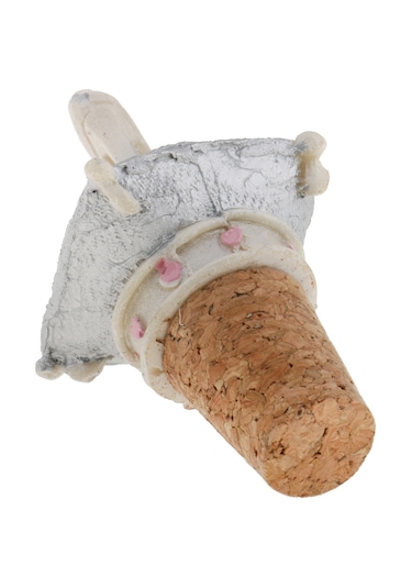 Suntek Rustik Düğün Şarap Şişesi Tıpası Topuk Çok Renkli