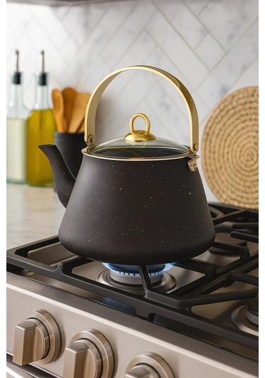 Yunusoğlu Home 3 Litre Piramit Model Granit Bitki Çayı Demliği