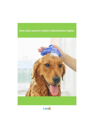 Yumuşak Silikon Evcil Hayvan Tüy Toplama Fırçası 25.5 Cm