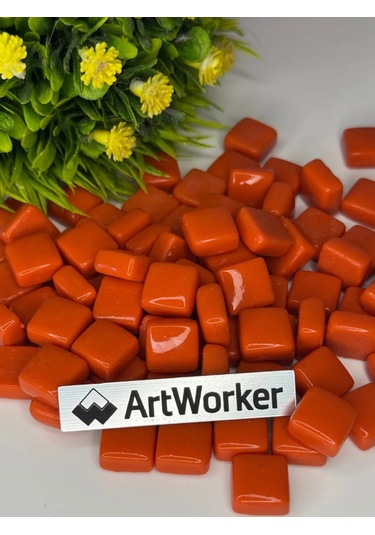 Artworker Flory12 Kiraz Kırmızı Cam Fayans, 0,9 Kg 439503425