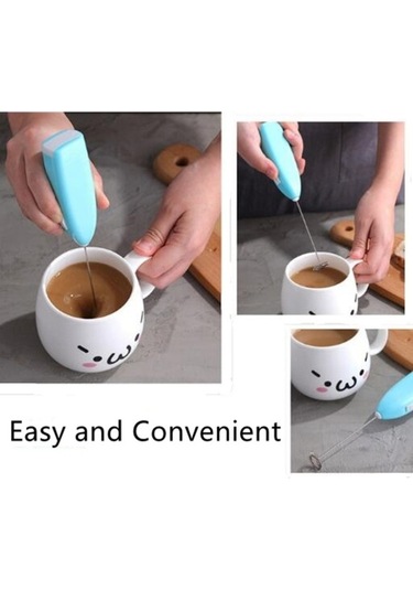 Dancemonkey 1 Adet Mini Paslanmaz Çelik Elektrikli Yumurta Kahve Çırpıcı Yeşil, Küçük Ve Pratik Yeşil