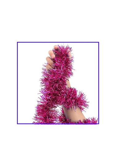 Parti İçin Sim Süs 2 Metre Uzunluk 8 Cm Genişlik Fuşya Renk İthal