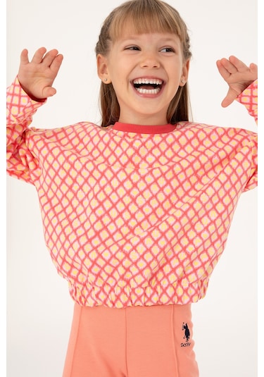 U.s. Polo Assn. Kız Çocuk Sweatshirt 50298156-vr239 Çok Renkli