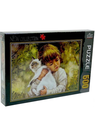 Puzzle 500 Parça Çocuk Ve Kedi Lc7222 - Laço Kids
