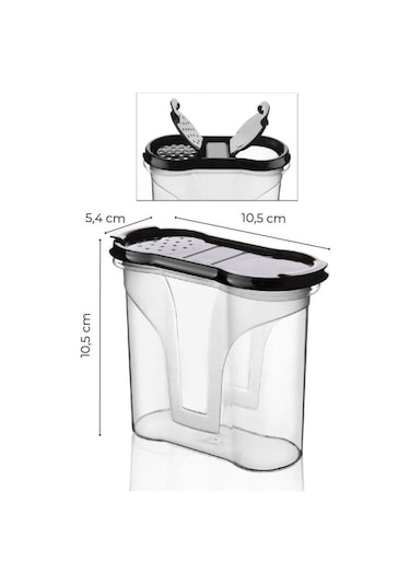 Kapris 6'lı Şeffaf Baharatlık Seti 300ml 00116 Şeffaf