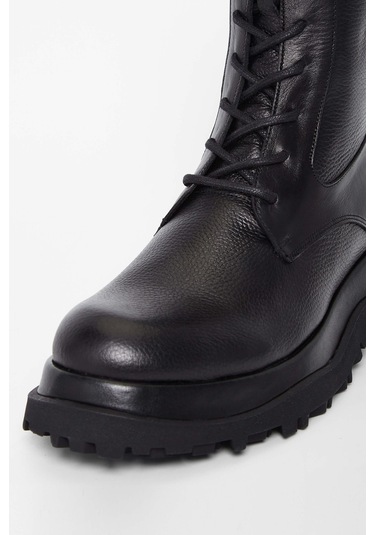 Tamer Tanca Kadın Hakiki Deri Siyah Deri Casual Bot 33 7808 Bn Bot Sk23/24 Sıyah Dr Siyah