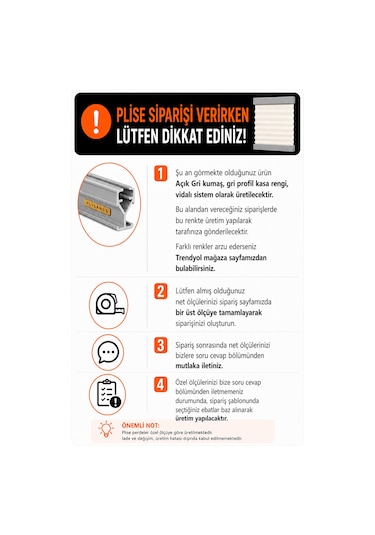 Tül Serisi Plise Perde Açık Gri Kumaş + Gri Profil Kasa Cam Balkon Perdesi