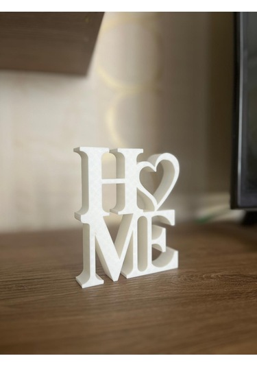 Home Yazılı Dekoratif Biblo Masaüstü Dekor - Beyaz