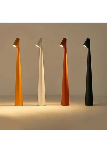 Fastbuy Turuncu Yaratıcı Minimalist Diş Fırçası Atmosfer Lambası Kablosuz Usb Şarjlı Üç Ayarlı Masa Lambası Turuncu