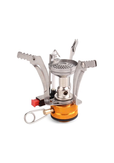 Monyee 3000w Güçlü Mini Çadır Ocağı, 8kg Yük Taşıma, Ateş Kontrol Kolu Ve Anti-kayma Desteği İle Adaptörler İçeren Sıcaklık Sağlayıcı Gümüş