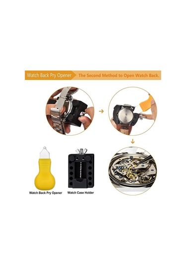 Saat Tamir Takımı, 149 Pcs Saat Değiştirme Aleti, Saat Kordonu Tamir Aleti, Saat Yay Çubuğu Alet Seti Set Kahverengi