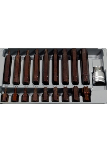 Rico 19 Parça Kaplamalı Delikli Torx Bits Seti 0003