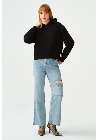 Loft Kadın Sweatshirt Siyah
