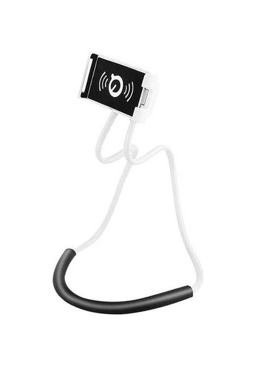 Sandwich Esnek Bükülebilir Boylu Plastik Telefon Tutucu, 360 Döner, Dikey-yatay Kaldırma, Elini Serbest Bırakır, Beyaz Ev/ofis