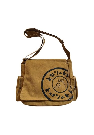 My Neıghbour Totoro Messenger Çanta Kadınlar İçin Tasarımcı Çantalar Kadın Omuz Askılı Çapraz Askılı Tuval Kadın Büyük Tote Çantalar Karikatür Auburn Çok Renkli