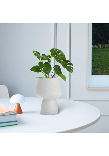 Suntek Magideal Modern Ekici Çiçek Vazo Beyaz