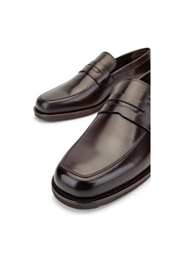 Tamer Tanca Erkek Hakiki Deri Kahverengi Loafer Ayakkabı 183 29901 Erk Ayk Y24 Kahve Akdr Kahverengi