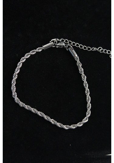 316l Çelik Halat Model Gümüş Renk Erkek Bileklik Çok Renkli