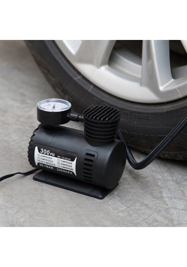 Kangvka 12v 130w 300psi Abs Siyah Araç Lastik Pompa, Mini Taşınabilir Motorlu车载hava Kompresörü By-263