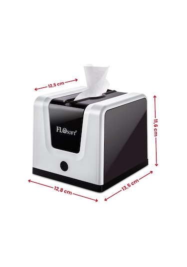 Flora Modern Peçetelik, Dekoratif Peçete Dispenseri Ve Düzenleyicisi F290 Beyaz