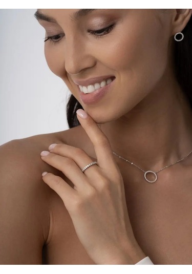 Sılverme 925 Ayar İnce Yol Desenli Gümüş Yüzük 94679835 Gri