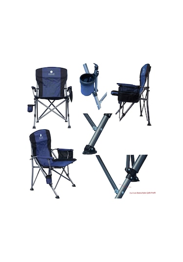 Windcamp Katlanır Kamp Sandalyesi Lux Blue
