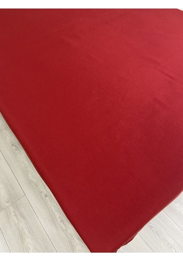Sıvı Geçirmez Dertisiz Masa Örtüsü, Supla, Peçete, Runner , Kırmızı 14 Parça