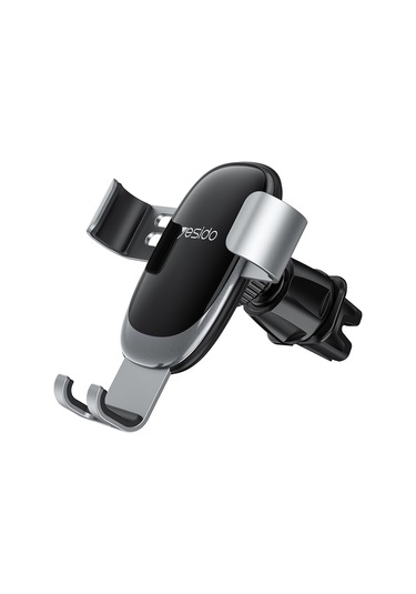 Yesido C122 Araba Hava Çıkışı Yerçekimi Kelepçe Kolu Cep Telefonu Tutucu Siyah