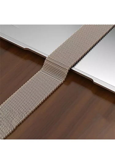 E2M iOS Uyumlu Watch 42-44-45-49 MM KRD-31 Metal Gold Kordon