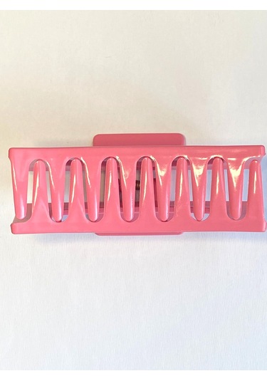 Pembe Renk Televizyon Model Mandal Saç Tokası 11 Cm - Şık Ve Dayanıklı Pembe