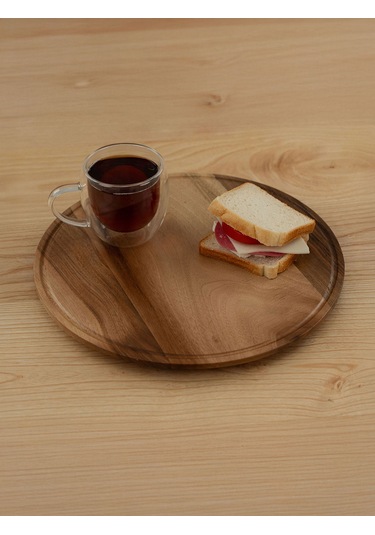 Ahşap Yuvarlak Kesme & Sunum Tahtası