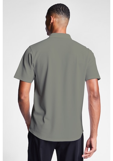 Erkek Kısa Kollu Gömlek 25s-1207-25n Haki