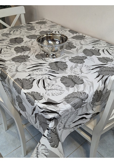 Elyaflı Pvc Masa Örtüsü Modern, Dayanıklı, Silinebilir Ve Şık Görünüm Siyah